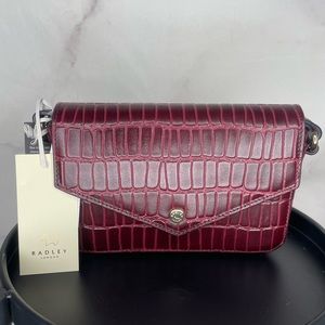 Radley London- flap over crossbody Eltham Mews Faux croc bag